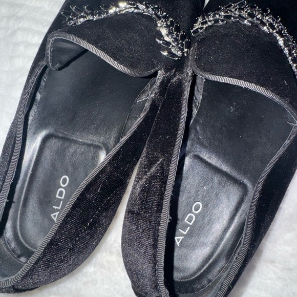 Aldo Men\'s Embellished Black Loafers